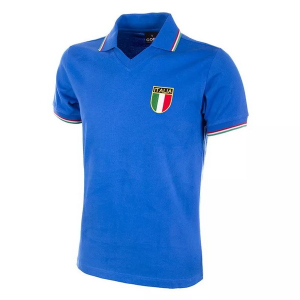 Heimtrikot Thailand Italy Copa Retro 1982 Blau Günstige Fußballtrikots